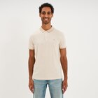 Polo slim manches courtes stretch beige homme dans le catalogue La Halle