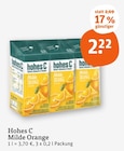 Milde Orange im Angebot bei tegut in Mühlhausen Milde Orange Angebote von hohes C bei tegut Mühlhausen für 2,22 €