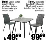 Stuhl oder Tisch bei tejo's SB Lagerkauf im Prospekt "" für 49,99 €