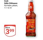 Süße Chilisauce im Angebot bei GLOBUS in Erlangen Süße Chilisauce Angebote von Cock bei GLOBUS Erlangen für 3,99 €