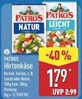 Hirtenkäse Leicht von Patros für 1,79 € bei ALDI Nord im Angebot Hirtenkäse Leicht von Patros im aktuellen ALDI Nord Prospekt
