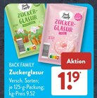 Zuckerglasur von Back Family im aktuellen ALDI SÜD Prospekt für 1,19 €