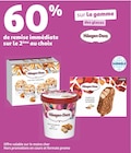 Promo 60% de remise immédiate sur le 2ème au choix sur la gamme des glaces Häagen-Dazs à  dans le catalogue Auchan Supermarché à Bagneux