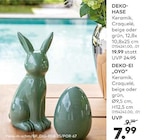 DEKO-HASE oder DEKO-EI "OYO" von Keramik im aktuellen porta Möbel Prospekt für 7,99 €