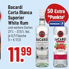 Aktuelles Carta Blanca Superior White Rum Angebot bei Trinkgut in München ab 11,99 €