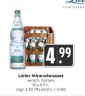 Mineralwasser im Angebot bei Hieber in Freiburg Mineralwasser Angebote von Lieler bei Hieber Freiburg für 4,99 €
