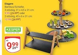 Etagere Bambus/Schiefer, 3-stöckig Angebote von Kesper bei GLOBUS Rüsselsheim für 9,99 €