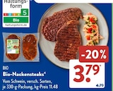 ALDI SÜD Bahnstock - Bio-Nackensteaks Angebot im Prospekt Bio-Nackensteaks bei ALDI SÜD im Bahnstock Prospekt für 3,79 €