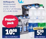 Mineralwasser im Angebot bei Getränkewelt in Bottrop Mineralwasser Angebote von Stiftsquelle bei Getränkewelt Bottrop für 5,99 €