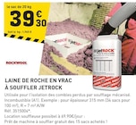 Laine de roche en vrac à souffler Jetrock - ROCKWOOL en promo chez Tout Faire Rennes à 39,30 €