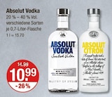 Vodka von Absolut im aktuellen V-Markt Prospekt für 10,99 €