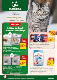 Prospectus Maxi Zoo, "Litière au top ! Ronrons non-stop" à Le Bouscat et alentours, 12 pages, 07/01/2026 - 14/01/2026 Catalogue Maxi Zoo "Litière au top ! Ronrons non-stop" à Le Bouscat et alentours, 12 pages, 07/01/2026 - 14/01/2026