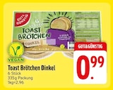 Toast Brötchen Dinkel im Angebot bei EDEKA in Straubing Toast Brötchen Dinkel Angebote von Gut & Günstig bei EDEKA Straubing für 0,99 €