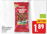 Original schwäbische Bio-Knusperbrezel von Huober für 1,89 € bei E center im Angebot Original schwäbische Bio-Knusperbrezel von Huober im aktuellen E center Prospekt