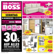 Couch im SB Möbel Boss Prospekt in Homburg Aktueller SB Möbel Boss Prospekt mit Couch, "BLACK WEEK", Seite 1