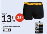 Lot de 3 boxers homme - Dim en promo chez E.Leclerc Poitiers à 13,78 €