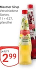Sirup im Angebot bei GLOBUS in Bruchsal Sirup Angebote von Mautner bei GLOBUS Bruchsal für 2,99 €