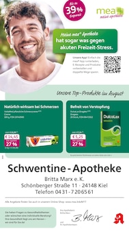 Aktueller mea - meine apotheke Prospekt "Unsere August-Angebote" für Kiel Aktueller mea - meine apotheke Prospekt für Kiel mit Seiten