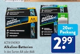 Alkaline-Batterien AA von Activ Energy im aktuellen ALDI SÜD Prospekt für 2,99 €