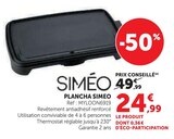 Plancha - Siméo en promo chez Super U Dunkerque à 24,99 €
