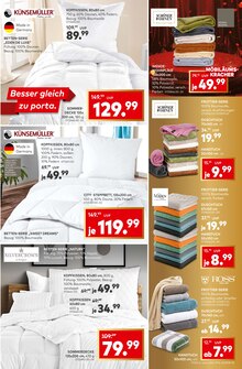 Bettdecke im porta Möbel Prospekt "Besser gleich zu porta." mit 8 Seiten (Leverkusen)