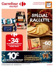 Prospectus Supermarchés Carrefour Market en cours à Sérignan-du-Comtat et alentours, "SPÉCIAL RACLETTE", 18 pages, 26/12/2025 - 04/01/2026 Catalogue Supermarchés Carrefour Market en cours à Sérignan-du-Comtat et alentours, "SPÉCIAL RACLETTE", 18 pages, 26/12/2025 - 04/01/2026