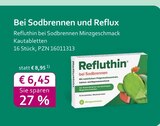 mea - meine apotheke - Refluthin bei Sodbrennen Minzgeschmack Kautabletten Angebot im Prospekt Refluthin bei Sodbrennen Minzgeschmack Kautabletten bei mea - meine apotheke im Prospekt "" für 6,45 €