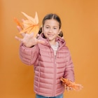 Doudoune légère zippée à capuche vieux rose fille dans le catalogue La Halle