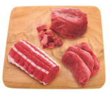 Viande Bovine Française : Pièce à Brochette ou Rôti ou Steak - Supermarchés Match à Épinal Viande Bovine Française : Pièce à Brochette ou Rôti ou Steak en promo chez Supermarchés Match Épinal à 18,99 €
