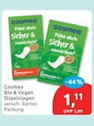 Bio & Vegan Slipeinlagen von Cosmea im aktuellen budni Prospekt