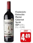EDEKA Holzgerlingen - Entrecôte Merlot Cabernet Syrah Angebot im Prospekt Entrecôte Merlot Cabernet Syrah bei EDEKA im Holzgerlingen Prospekt für 4,49 €