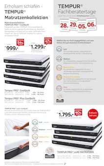Matratze im XXXLutz Möbelhäuser Prospekt "DIE ZUKUNFT DES SCHLAFENS BEGINNT JETZT." mit 4 Seiten (Duisburg)