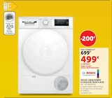 Sèche-linge pompe à chaleur 8 kg - Bosch en promo chez Hyper U Saint-Raphaël à 499,00 €
