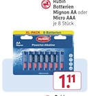 Batterie im Rossmann Prospekt Mignon AA von Rubin im aktuellen Rossmann Prospekt für 1,11 €