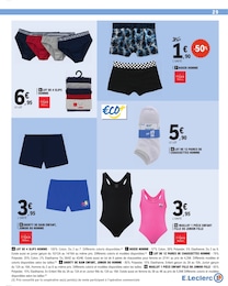 Prix et réduction Chaussettes Homme dans le prospectus E.Leclerc en cours Offre Chaussettes Homme dans le catalogue E.Leclerc du moment à la page 29