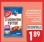 Studentenfutter von GUT&GÜNSTIG für 1,89 € bei EDEKA im Angebot Studentenfutter von GUT&GÜNSTIG im aktuellen EDEKA Prospekt