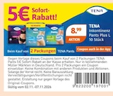 Inkontinenz Pants Plus L im Müller Prospekt Inkontinenz Pants Plus L von TENA im aktuellen Müller Prospekt für