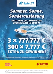 Aktueller Lotto Baden-Württemberg Weitere Geschäfte Prospekt in Gebhardshütte und Umgebung, "Sommer, Sonne, Sonderauslosung" mit 1 Seite, 30.06.2025 - 05.07.2025