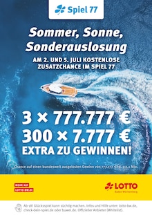 Aktueller Lotto Baden-Württemberg Prospekt "Sommer, Sonne, Sonderauslosung" Seite 1 von 1 Seite für Boxberg