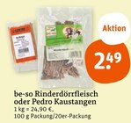 Rinderdörrfleisch oder Kaustangen von be-so oder Pedro für 2,49 € bei tegut im Angebot Rinderdörrfleisch oder Kaustangen von be-so oder Pedro im aktuellen tegut Prospekt