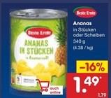 Aktuelle Ananas Angebote bei Netto Marken-Discount in Stuttgart Aktuelles Ananas in Stücken oder Scheiben Angebot bei Netto Marken-Discount in Stuttgart ab 1,49 €