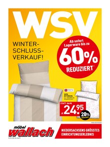 Bettwäsche im Möbel Wallach Prospekt "WINTER-SCHLUSS-VERKAUF!" mit 12 Seiten (Hannover)