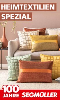Segmüller Prospekt Heimtextilien Spezial mit  Seiten in Rain und Umgebung