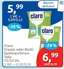 Classic Spülmaschinen-Tabs von Claro für 5,99 € bei budni im Angebot Classic Spülmaschinen-Tabs von Claro im aktuellen budni Prospekt