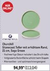 Stonecast Teller mit erhöhtem Rand, 21 cm, Sage Green von Churchill im aktuellen METRO Prospekt für 113,04 €