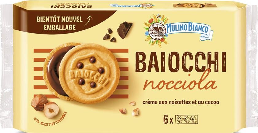 Biscuit Baiocchi fourré chocolat et noisettes