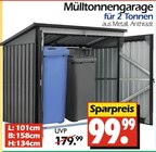 Mülltonnengarage für 2 Tonnen im Angebot bei Wreesmann in Cottbus Mülltonnengarage für 2 Tonnen Angebote bei Wreesmann Cottbus für 99,99 €