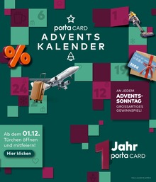 porta Möbel Adventskalender im Prospekt 