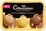 Haselnuss, Vanille und Schoko im Angebot bei REWE in Essen Haselnuss, Vanille und Schoko Angebote von Langnese Cremissimo bei REWE Essen für 1,69 €