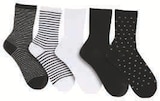 Lot de 5 paires de mi-chaussettes femme en promo chez Super U Besançon à 4,90 €